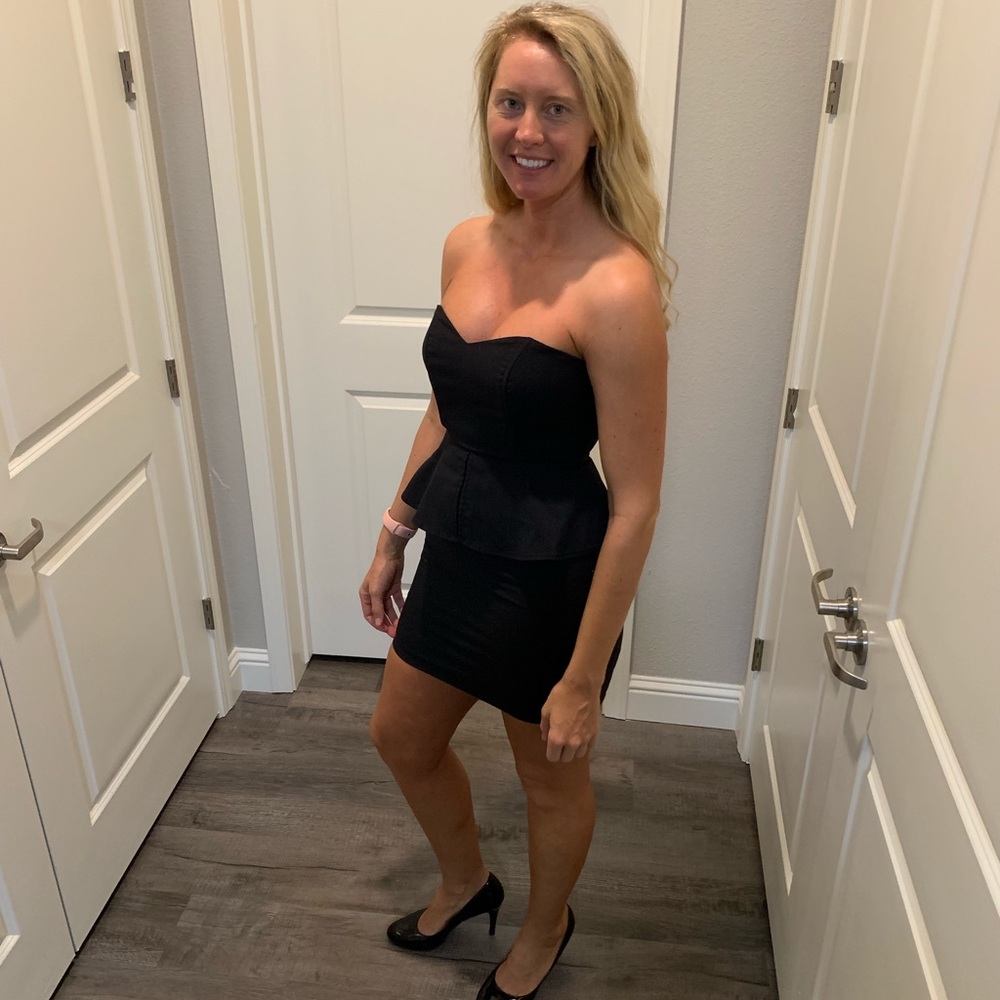 Sexy Black Strapless Dress